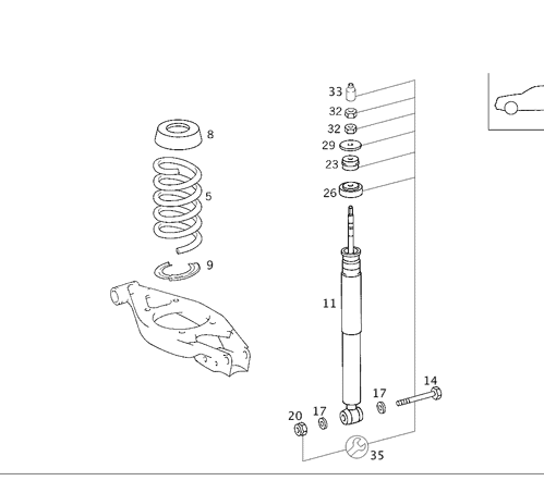 Shock Absorber - Mercedes-Benz (210-326-19-00)