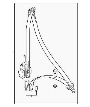 Seat Belt Assembly - Volkswagen (7P0-857-706-F-HCP) Seat Belt Assembly - Volkswagen (7P0-857-706-F-HCP)