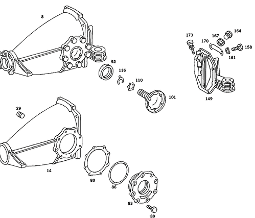 Gear Set - Mercedes-Benz (126-350-17-39)