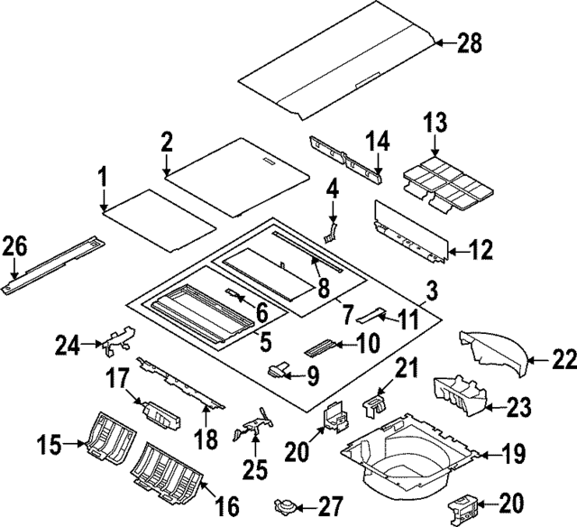 Package Tray - Land-Rover (LR180634) Package Tray - Land-Rover (LR180634)