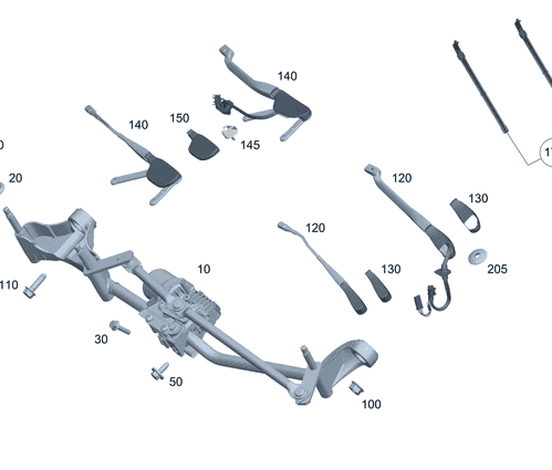 Parts Kit, Wiper Blade - Mercedes-Benz (167-820-92-01)