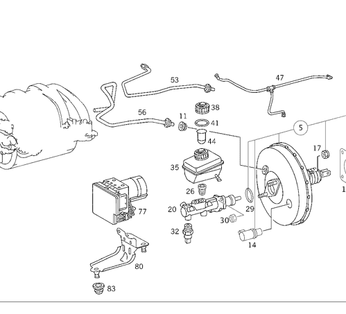 Brake Booster - Mercedes-Benz (001-430-07-08)