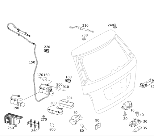 Door Lock - Mercedes-Benz (164-740-03-00)