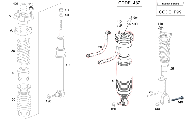 Shock Absorber - Mercedes-Benz (230-320-39-38) Shock Absorber - Mercedes-Benz (230-320-39-38)